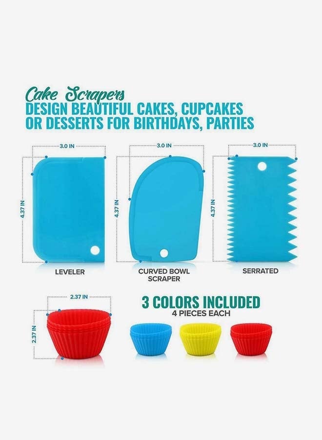 Captaintech 106-Piece Cake Decorating Turntable Set Multicolour - Image 2