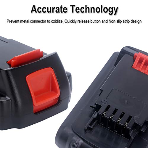 Biswaye 4.0Ah 20V Lithium Battery LBXR20 Compatible with Black and Decker 20V Max Battery LBXR2520 LBXR2020 LB2X3020 LBX20 LB2X4020 & LST522 LHT2220 LST300 20-Volt Max Cordless Power Tools (2-Pack) - Image 4