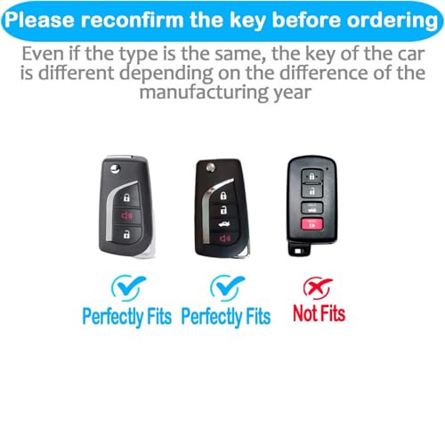 Tukellen for Toyota Key Fob Cover,Special Soft TPU Key Case Cover Protector Compatible with 2018-2020 Camry SE/LE,RAV4 SE,Corolla SE/LE Smart Key-(Black) - Image 2