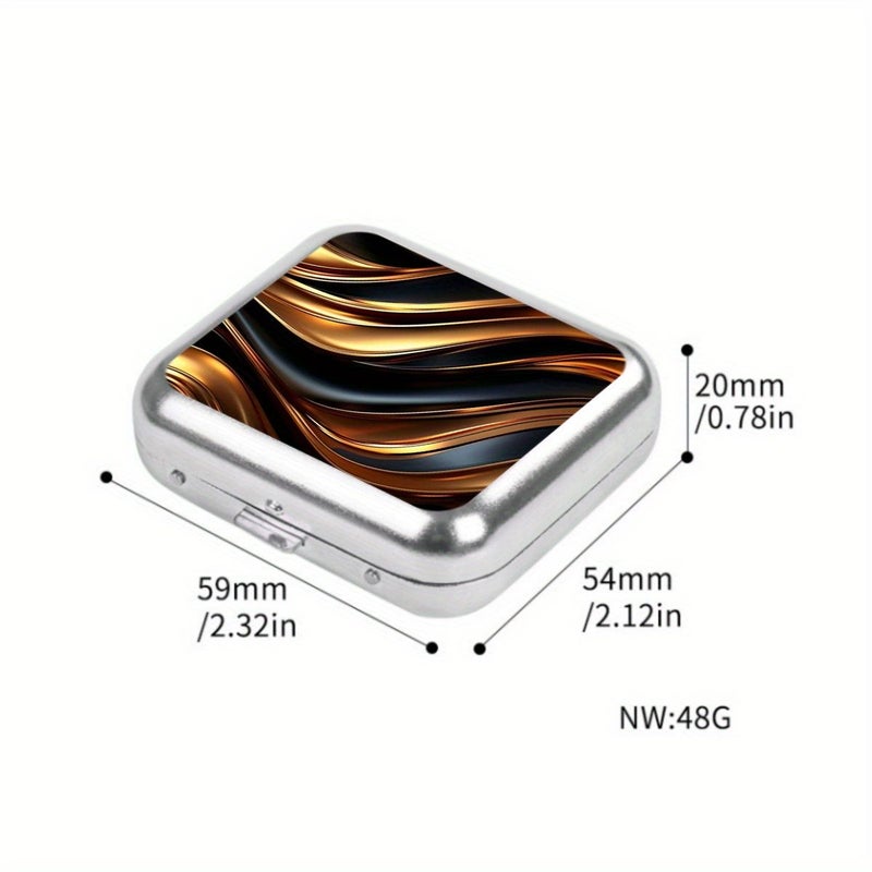 Metallic Color Mini Metal Ashtray Compact Outdoor Travel Car Smoking Tool - Image 2