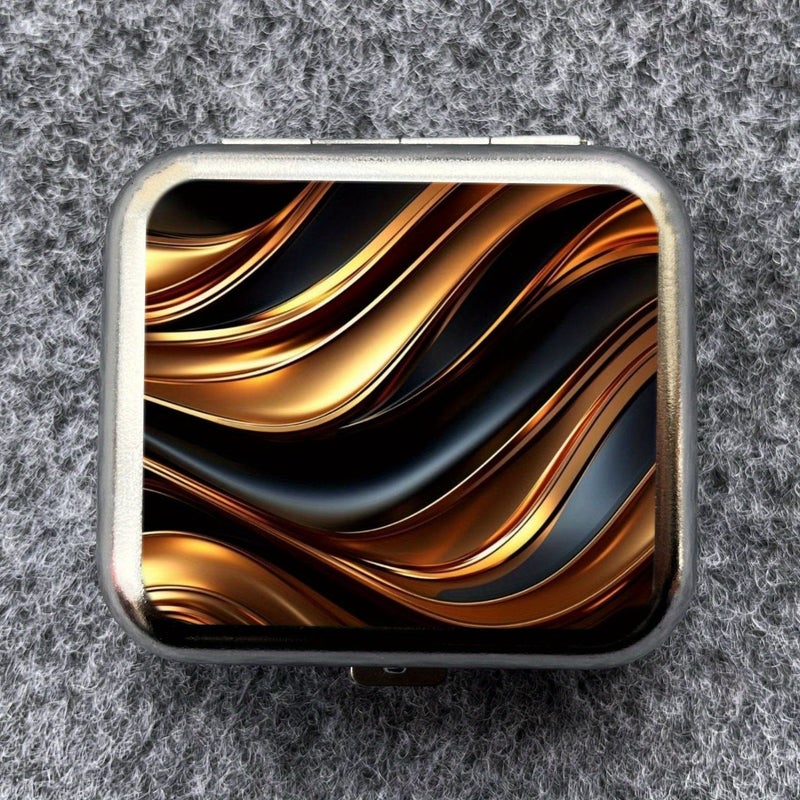 Metallic Color Mini Metal Ashtray Compact Outdoor Travel Car Smoking Tool - Image 1