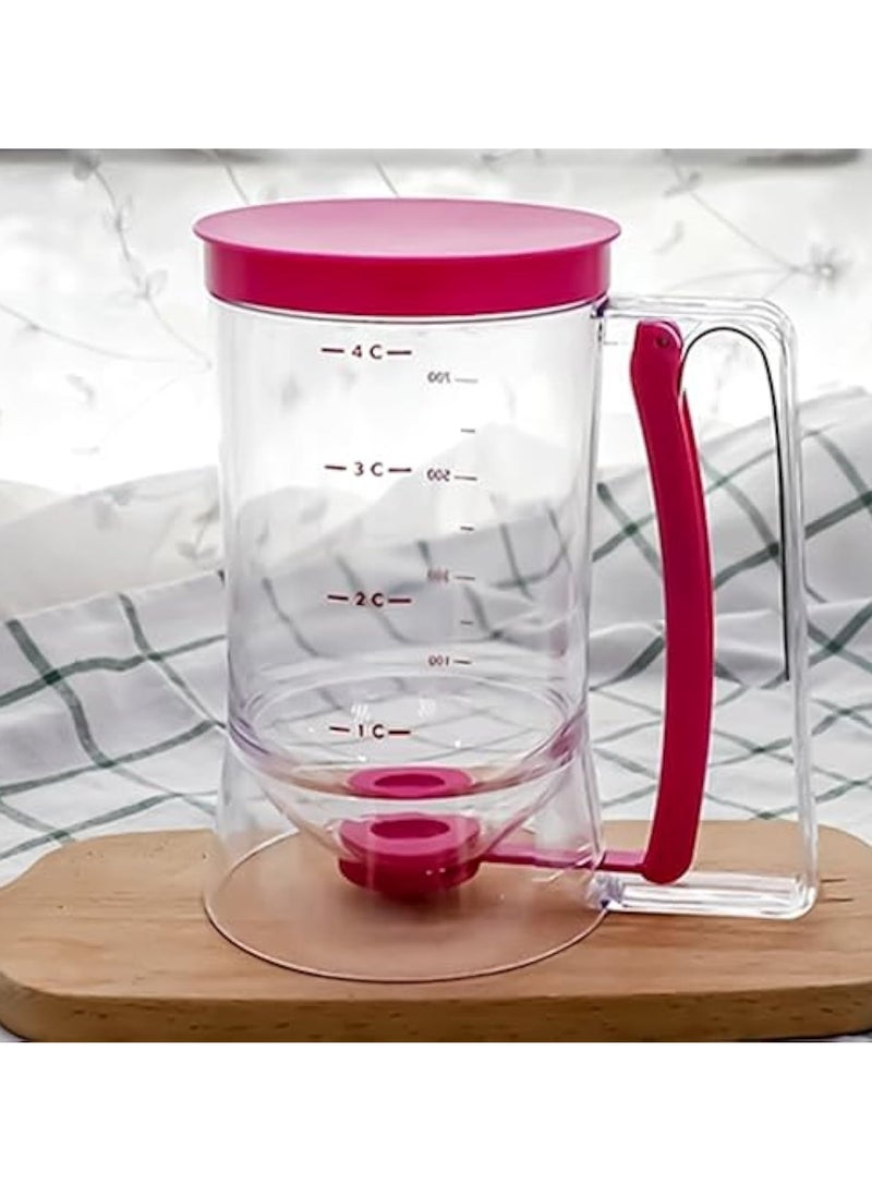 Arabest Batter Dispenser, Multi-purpose Baking Tool for Cupcakes, Waffles, Muffins and Crepes, Easy Pour Batter Separator (Purple)  - Image 4