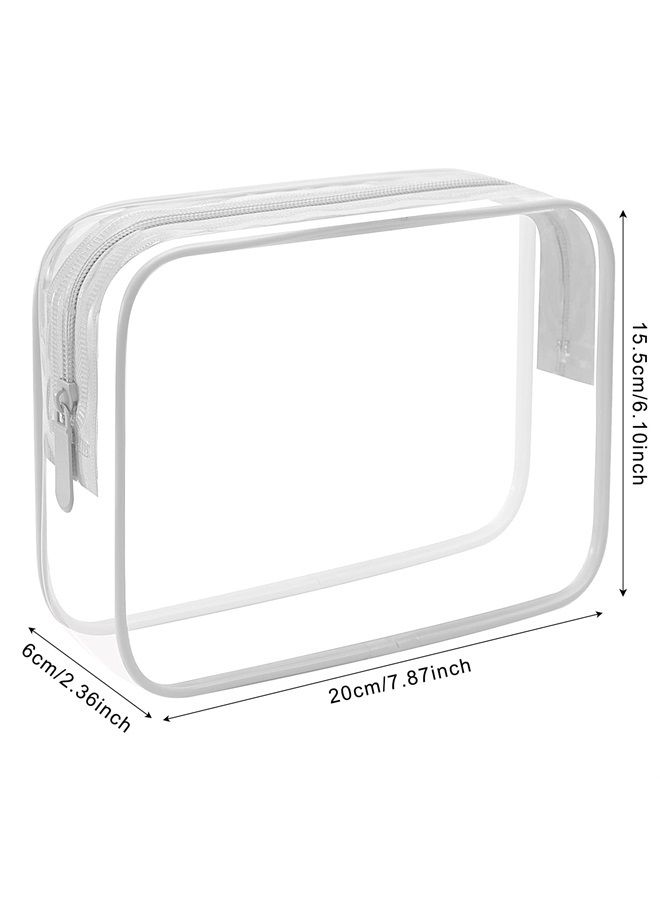 Lermende 2pcs Clear Toiletry Bag TSA Approved Travel Liquids Bag, Carry On Airport Airline Compliant Bag Quart Sized 3-1-1 Kit Luggage Pouch(Grey) - Image 2