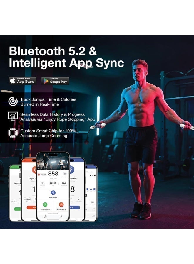 NIUB Dual Purpose Digital Jump Rope - Adjustable Counting Skipping Rope - Multimode Skipping Rope with Calories - 360° anti-winding - APP Data Analysis for Women ＆ Men - Image 3