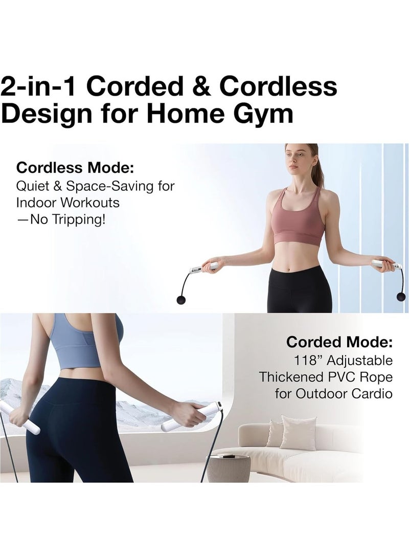 NIUB Dual Purpose Digital Jump Rope - Adjustable Counting Skipping Rope - Multimode Skipping Rope with Calories - 360° anti-winding - APP Data Analysis for Women ＆ Men - Image 5