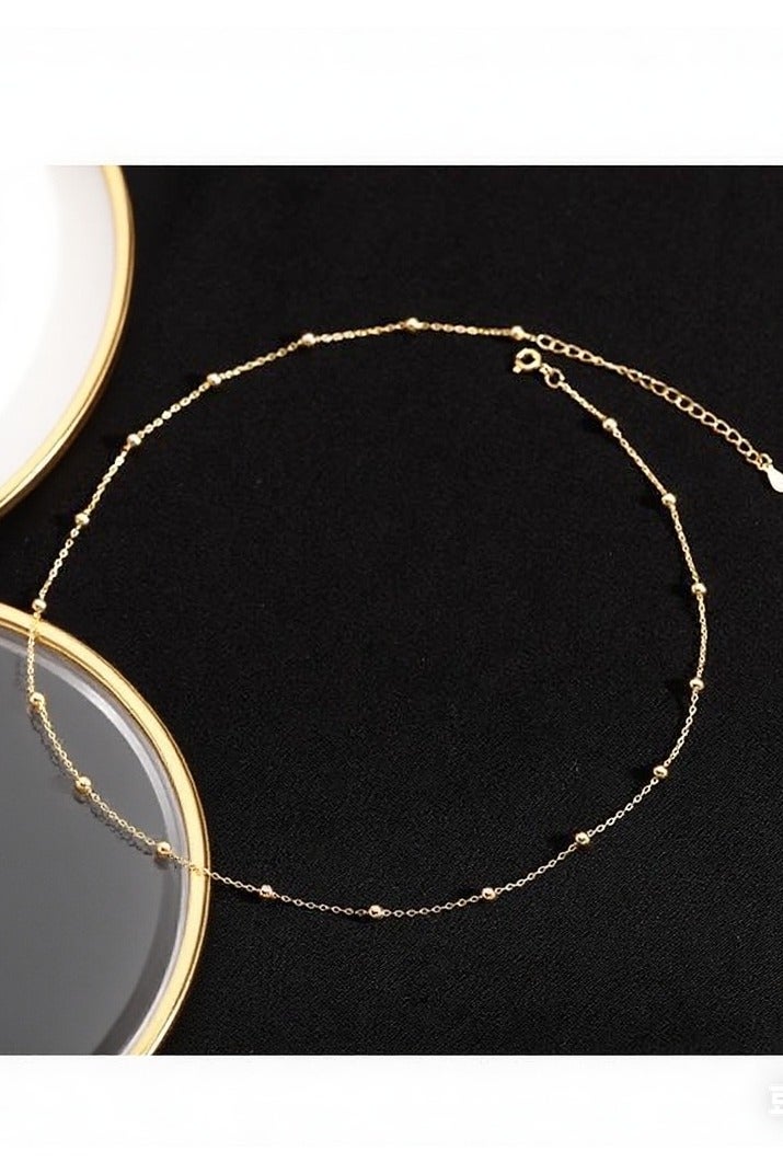 Sterling Silver Necklace Plated with Gold - Image 1