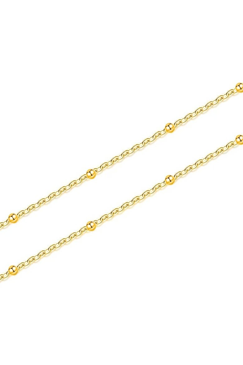 Sterling Silver Necklace Plated with Gold - Image 2