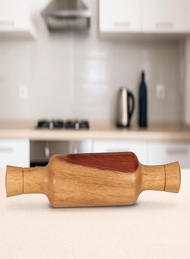 Duodeno Premium Wooden Rolling Pin for Kitchen | Double Handle Smooth Finish Belan for Roti, Chapati, Baking & Dough Rolling - Image 1