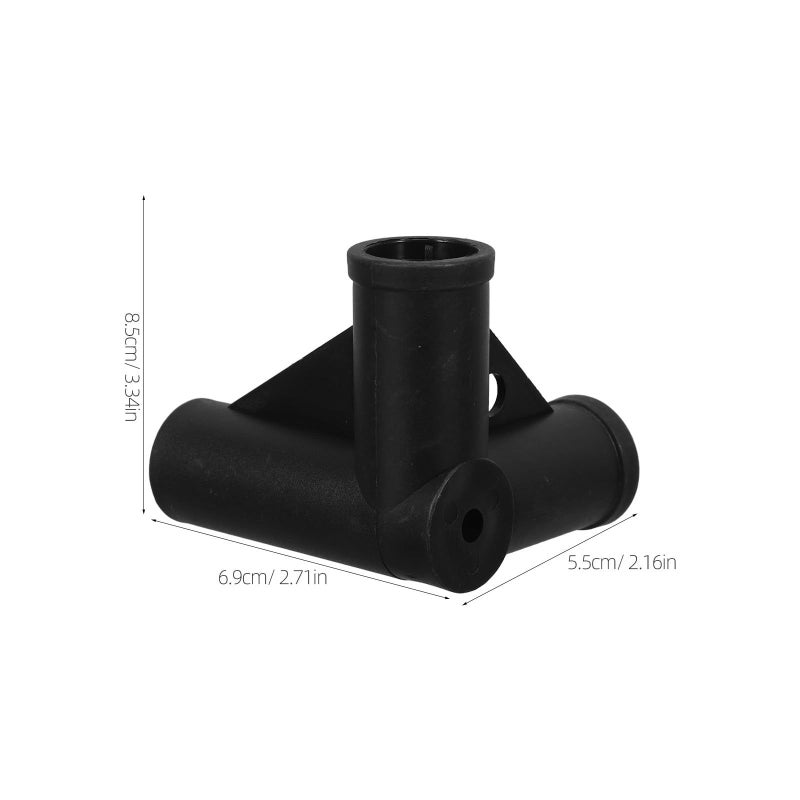 Black Plastic T Joint Connector 10Pcs For Playpen Garden Furniture Fence 19 2mm Tube - Image 3