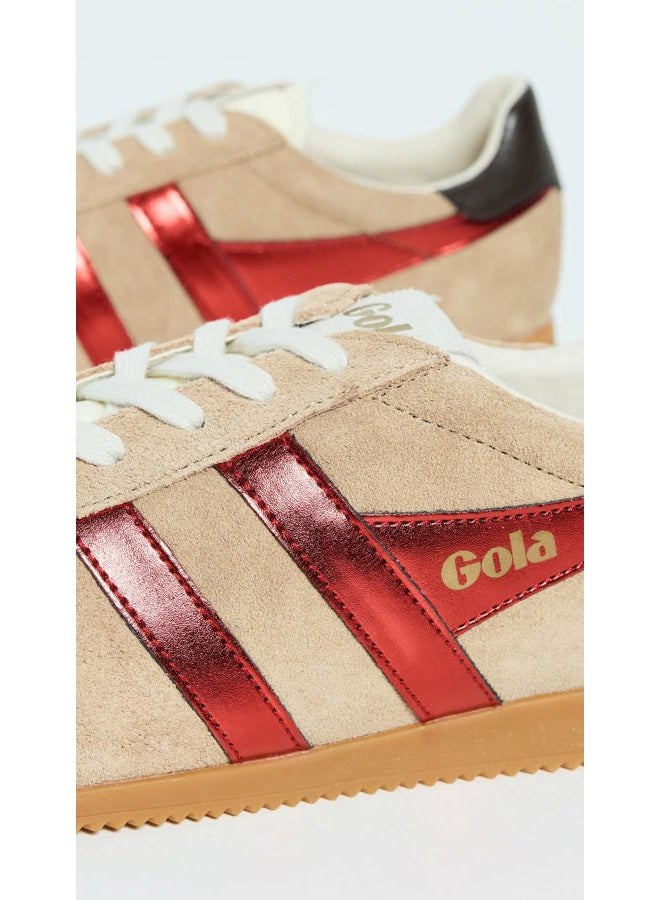Gola  Women's Elan Glitz Sneakers, Light Caramel/Red/Dark Brown, 7 - Image 4
