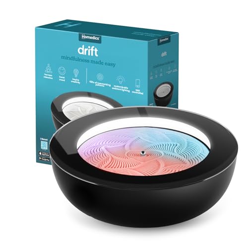 Homedics Drift Sandscape Perpetual Motion Machine Zen Garden Meditation Accessories Decorative Sandscape Bluetooth iOS Android 16 Inch Medium Black - Image 1