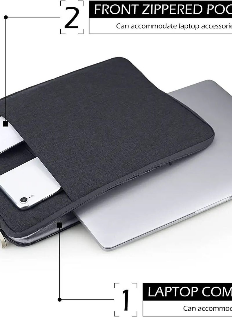 Sleeve Case for 13 inch New MacBook Air M2 A2681 M1 A2337 A2179 A1932 | 13 inch New MacBook Pro M2 M1 A2338 A2251 A2289 A2159 A1989 | 12.9" iPad Pro 5th 4th 3rd Computer Bag--Black  - Image 1