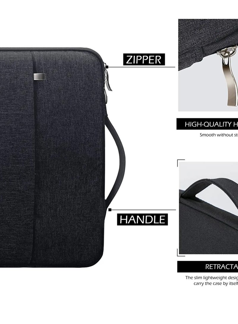 Sleeve Case for 13 inch New MacBook Air M2 A2681 M1 A2337 A2179 A1932 | 13 inch New MacBook Pro M2 M1 A2338 A2251 A2289 A2159 A1989 | 12.9" iPad Pro 5th 4th 3rd Computer Bag--Black  - Image 2