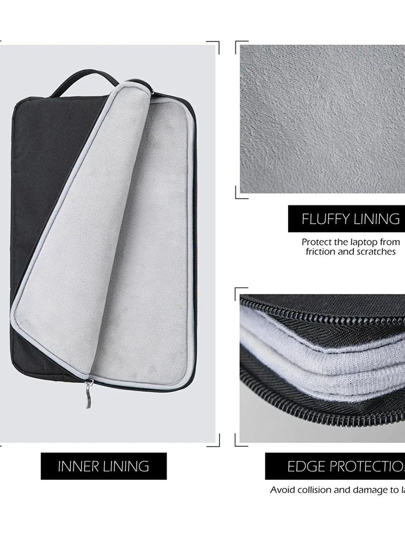 Sleeve Case for 13 inch New MacBook Air M2 A2681 M1 A2337 A2179 A1932 | 13 inch New MacBook Pro M2 M1 A2338 A2251 A2289 A2159 A1989 | 12.9" iPad Pro 5th 4th 3rd Computer Bag--Black  - Image 3