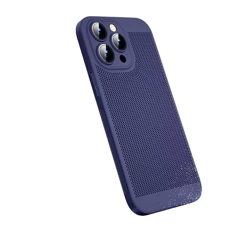 PC Protective Case for iPhone 16 / 16 Plus / 16 Pro / 16 Pro Max with Shockproof and Drop Protection plus Shockproof plus Matte Finish plus Heat Dissipation in Blue - Image 1