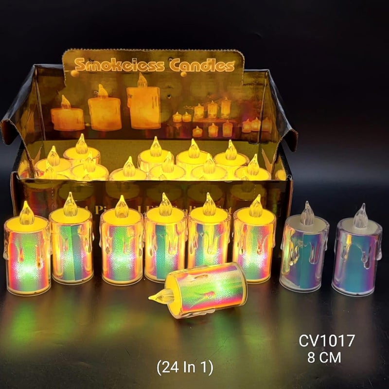 CraftVatika CraftVatika Decorative Tealight LED Candles Set of 6 Diwali Decoration Items Christmas Decoration Lights for Home Dcor Decorative Smokeless Flameless Tea Lights LED Candles Diwali Gifts  - Image 3