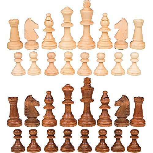 Best Chess Set Gugertree Wood Weighted Chess Pieces with 3.5 Inch King, Pieces Only, No Board - Image 2