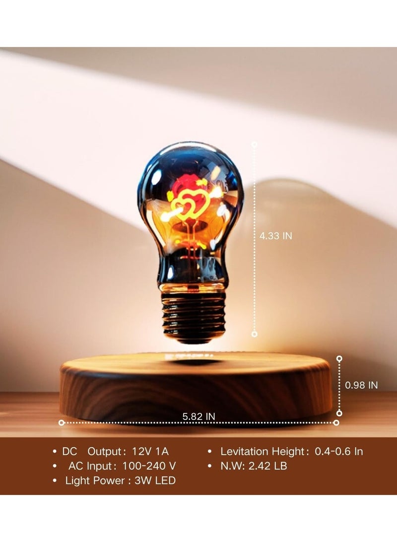 MOOCCI Magnetic Levitating Bulb Lamp Floating LED Desk Lamp for Unique Gifts, Room Night Light, Home Office Decor Tech Toys - Image 2