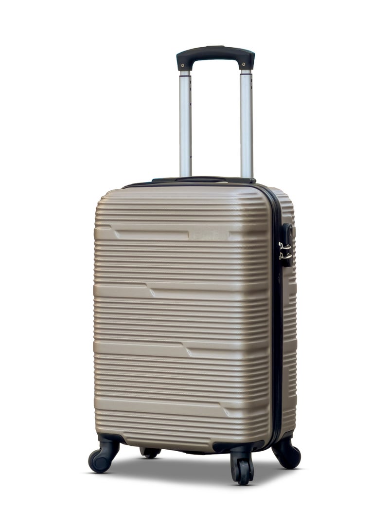 ZAAPPY Hard Shell Horizon Line ABS Lightweight 20 Inch (7-10kg) Carry On Luggage, Combination Lock Suitcase - Image 1