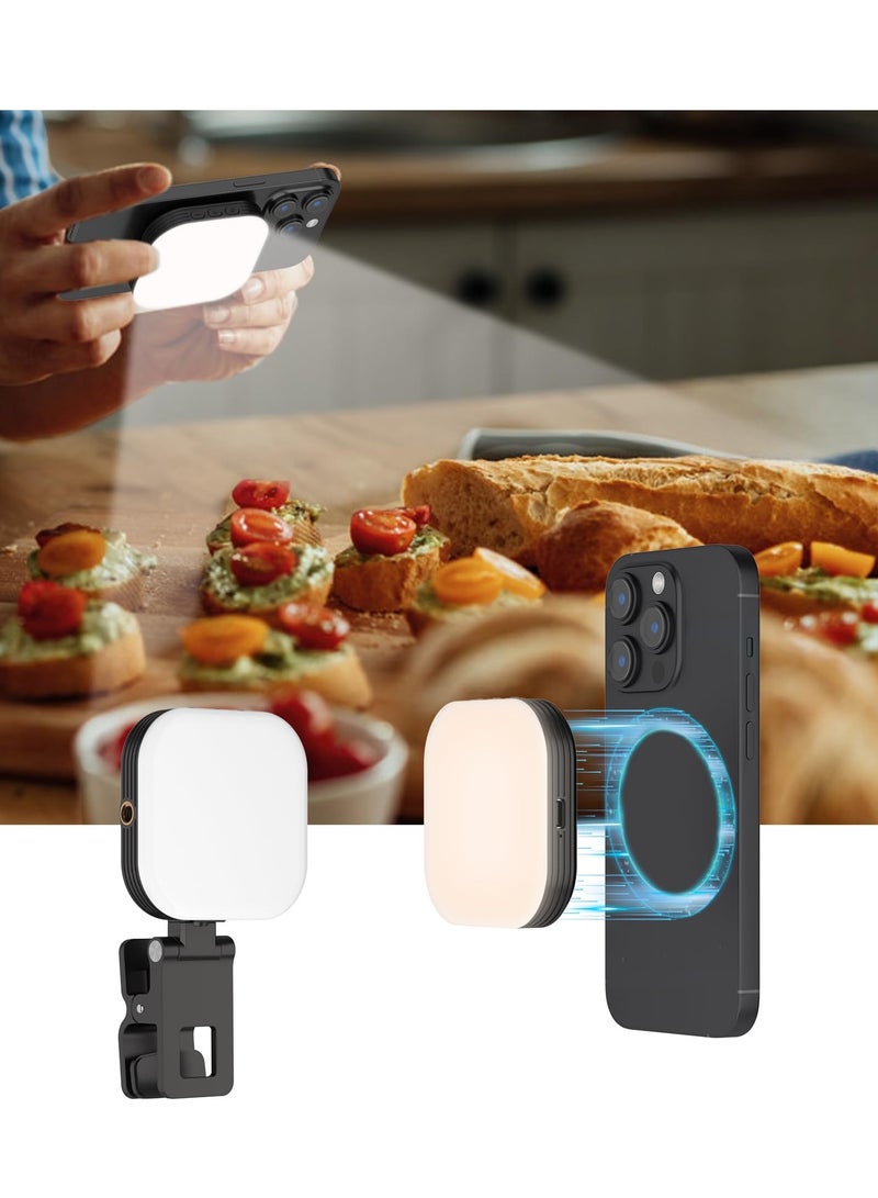 Excefore Selfie Light Magnetic, LED Fill Light Compatible with Magsafe, iPhone Light Rechargeable with Clip, for Selfies/TikTok/Zoom Calls/Video Conference/Travel Photography  - Image 2