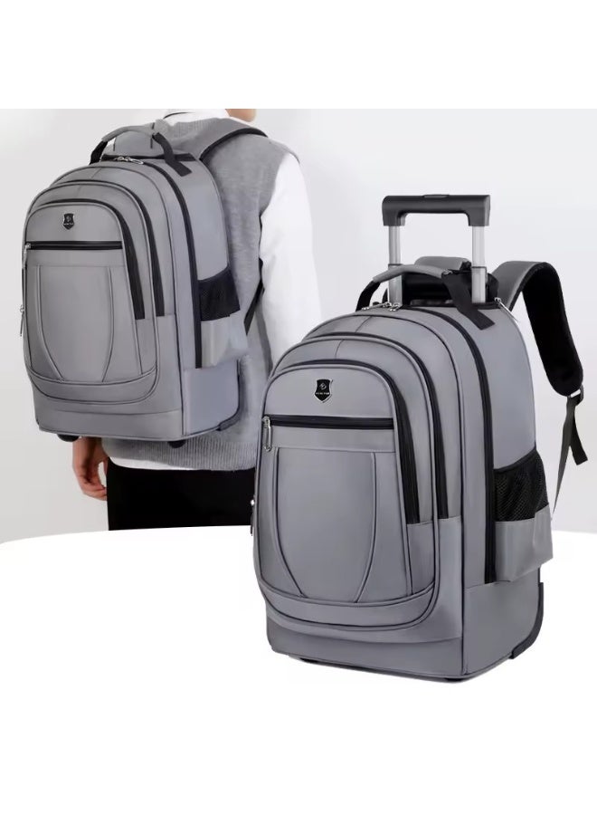 Rolling Travel Backpack with Retractable Handle â€“ 18 Inch Wheeled Business & School Laptop Bag for Men and Women, Multi-Compartment, Waterproof & Convertible Design - Image 2