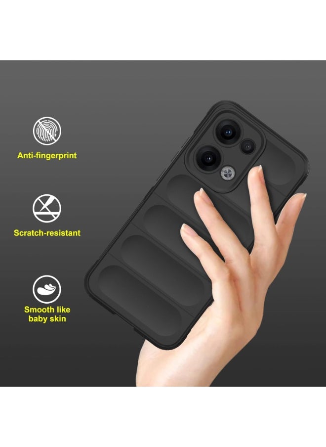 Generic Premium Protection Back Silicone Case Compatible with Oppo Reno 13 5G Magic Shield Shockproof Case with Camera Protection (Black)  - Image 2
