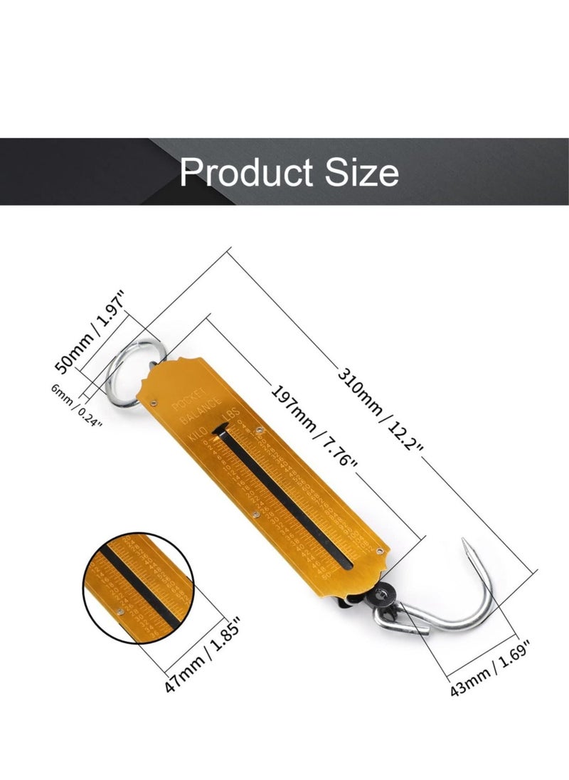 Spring Balance Hanging Hook Handheld Metal Weighing Scale Kilo (150kg)