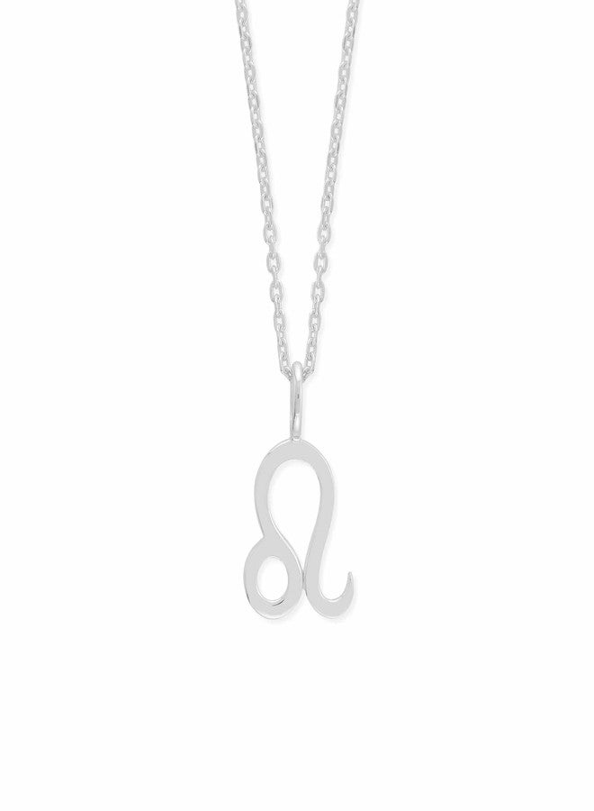Boma Jewelry Sterling Silver Zodiac Sign Pendant Necklace, 18 Inches (Leo July 23-Aug 22) - Image 1