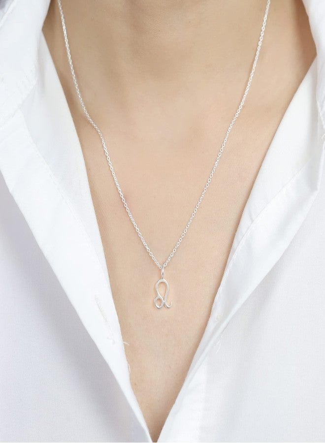 Boma Jewelry Sterling Silver Zodiac Sign Pendant Necklace, 18 Inches (Leo July 23-Aug 22) - Image 2