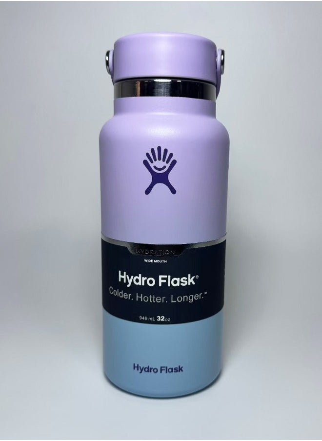 Hydro Flask 32OZ(946ml)Wide Mouth leakproof insulated stainless steel hot water bottle mug with sip lid for hot drinks, tea, coffee on the go to work, school, car, travel and sports  - Image 1