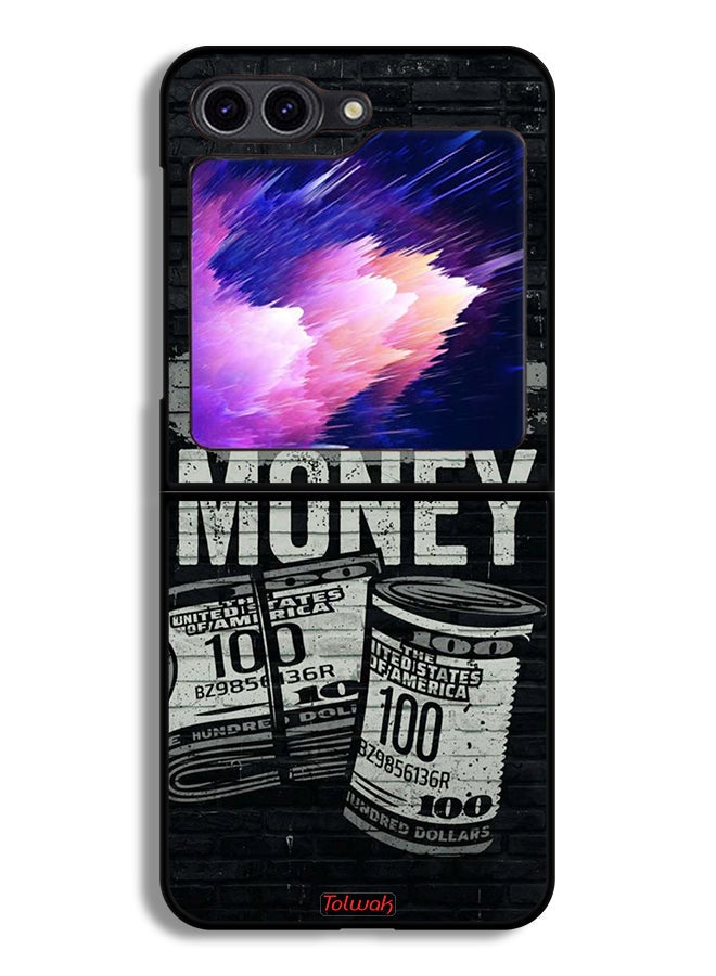 Tolwak Samsung Galaxy Z Flip6 Protective Case Cover Time Is Money  - Image 1