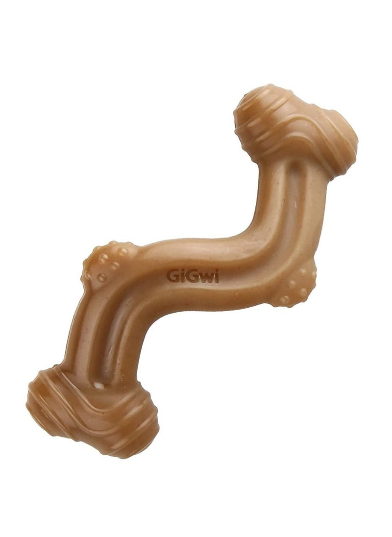 GIGWI - Nylon Bone With S Shape Brown 7 Large - Image 1