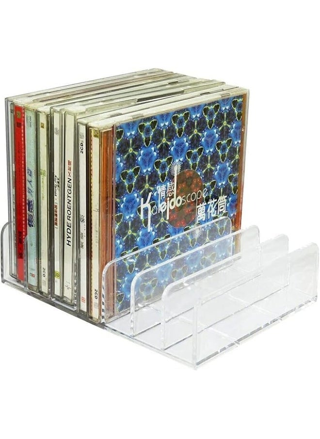 Horoof Home Horoof Home® Clear Acrylic CD & DVD Storage Box – Compact CD Holder for Desk & Shelf, 10x10x10 cm  - Image 4