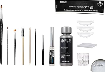 Makki 5 Curved Tip Brush Applicators for Eyelash tint Eye Brow tinting and lash perm curl - Image 4