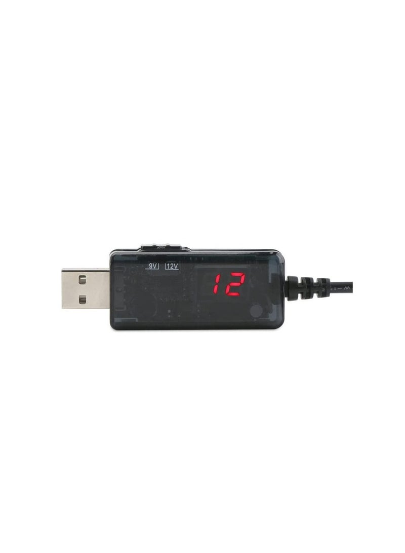 Voltage Converter USB to 9 V 5 V to 12 V Step Up USB Cable DC 5 V Boost to 9 V 12 V Voltage Converter 1 A Step up Volt Transformer Power Regulator Line with LED Display