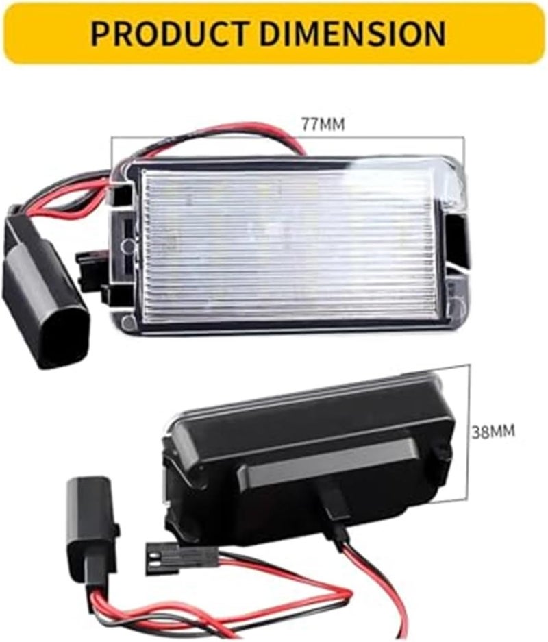 DEMULAX 2pcs Car Number License Plate Lights - Image 2