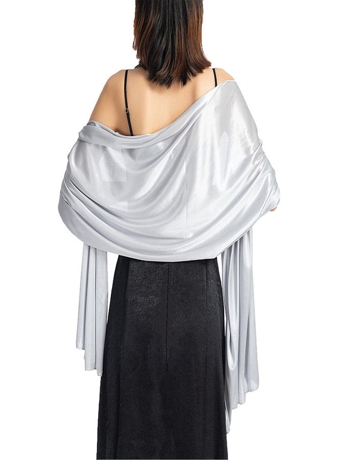 Ralcosuss Women’s Satin Silk Shawl and Wrap for Evening Party Dresses Bridal Bridesmaid Wedding Shawl Shoulder Cover Up - Image 1
