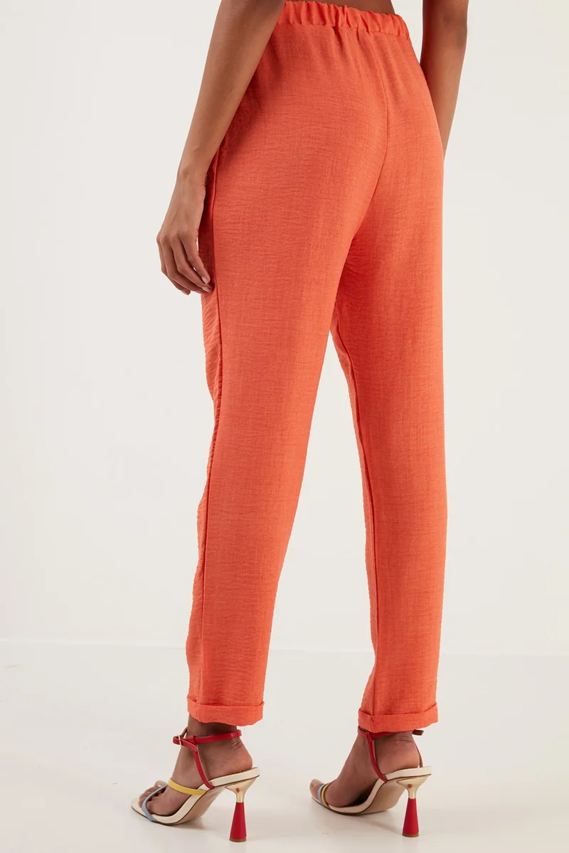 ليلا Linen Look Pocket Trousers Women's Trousers 611AU07