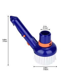 Excefore Pool Brush Head for Inground Pools, 2.99" Pool Step & Corner Vacuum Brush, Plastic Nylon Bristles Pool Brushes for Cleaning Pool Walls, Floors Steps & Corners  - Image 2
