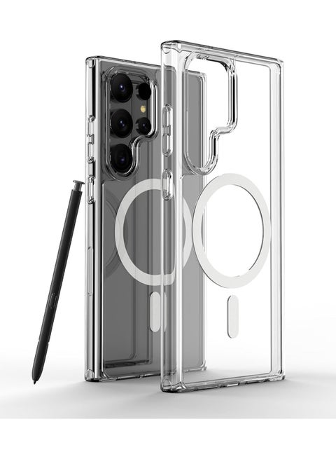 Samsung S23 Ultra Magsafe Case 2023 Slim Thin Magnetic Cover Anti Yellowing Anti Scratch Hard Back Crystal Clear
