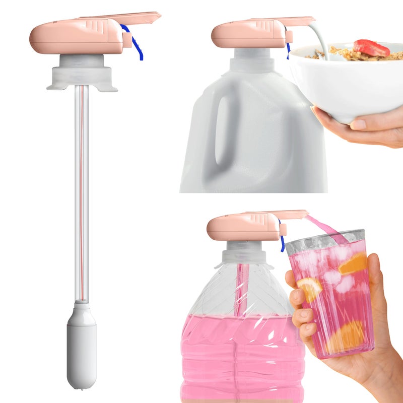 The Magic Tap Automatic Drink Dispenser: Hands-Free Milk, Beverage Dispenser, Drink Dispenser for Fridge Juice, Gifts for Women & Men: 1 Pack Peach - Image 1