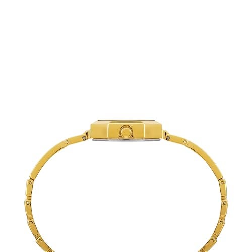TIMEX Analog Watch for Women with Silver Tone Octagonal Dial & Gold Brass Bracelet Band Water Resistant Women's Wrist Watches - TWEL195SMU01 - Image 2