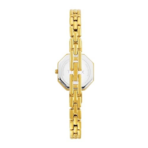 TIMEX Analog Watch for Women with Silver Tone Octagonal Dial & Gold Brass Bracelet Band Water Resistant Women's Wrist Watches - TWEL195SMU01 - Image 5