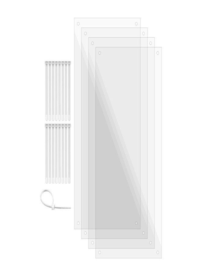Marketing Holders 4 Pack Pet Cage Liner with Zip Ties Pet Rabbit Habitat Guinea Pig Cage 14" x 6" Flexible Plastic Side Protection Urine Guard Panels by Marketing Holders - Image 1