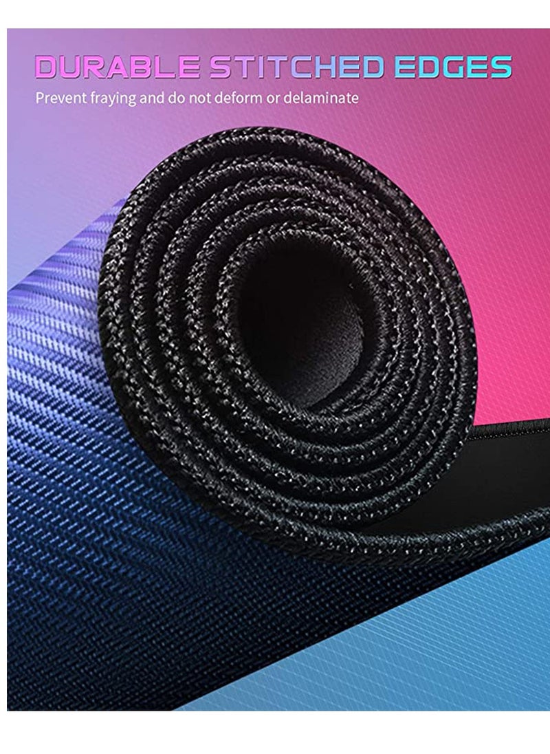 KASTWAVE - Gaming Mouse Pad, Extended Large Mousepad with Superior Micro-Weave Cloth, Waterproof Keyboard Pad with Stitched Edges, Non-Slip Base, 31.5 x 11.8 inch, Black - Image 1