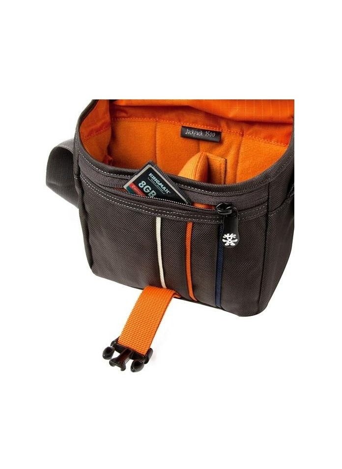 Crumpler - Crumpler JP1500-005 Jackpack Camera Bag 1500 Grey Black / Orange - Image 1