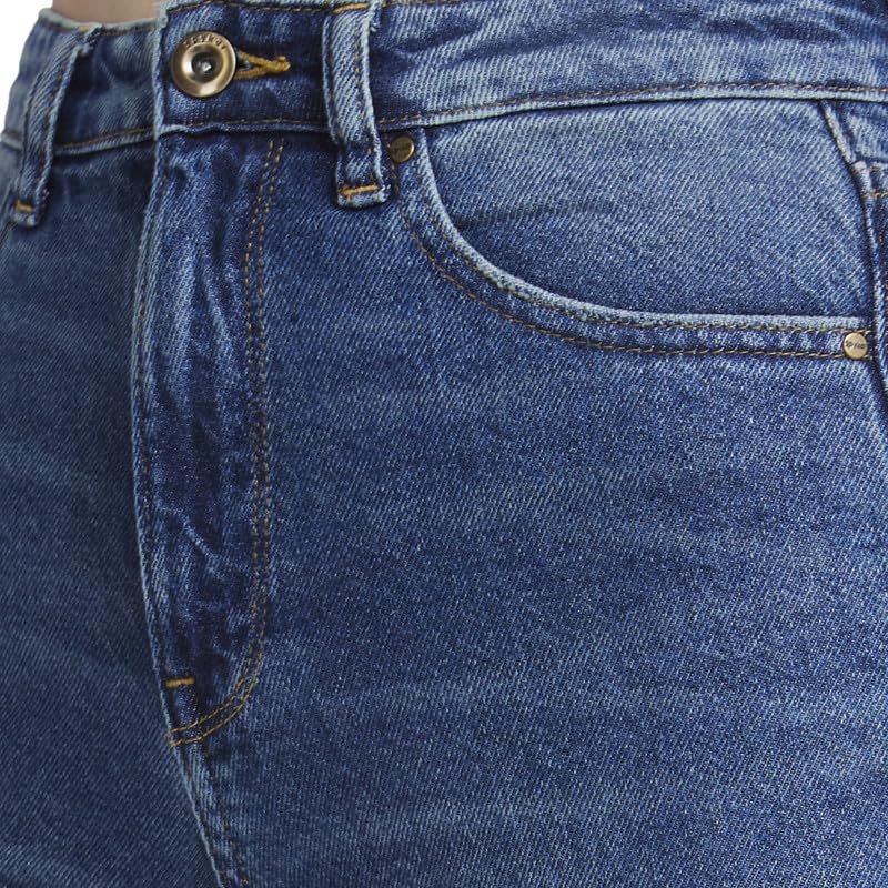Spykar Women Mid Blue Cotton Straight Fit Regular Length Low Distressed Jeans -(Bella) - Image 5
