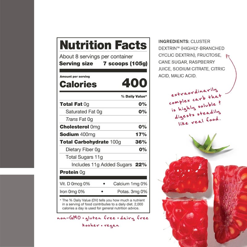 Skratch Labs Super HighCarb Hydration Powder  Carbohydrate Powder with Cluster Dextrin and Electrolytes  Endurance Energy Drink  Raspberry 840 Grams  NonGMO Gluten Free Vegan Kosher - Image 4