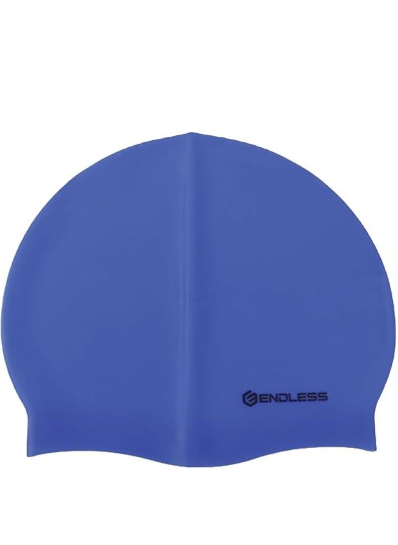 ENDLESS  Comfortable Silicon Swimming Cap with Ergonomic Ear Pockets | Fully Elastic Waterproof Cap for Long and Short Hair with Thicker Edge | For Women and Men  - Image 1