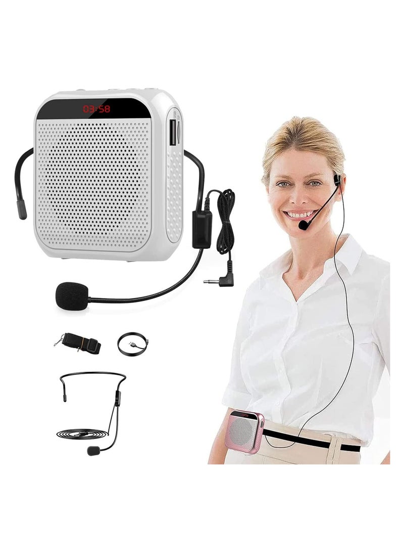 General Voice amplifier with line microphone Headphones, portable rechargeable PA system speaker Personal microphone Voice amplifier, teacher, tour guide/coach conference/yoga/fitness speaker  - Image 1